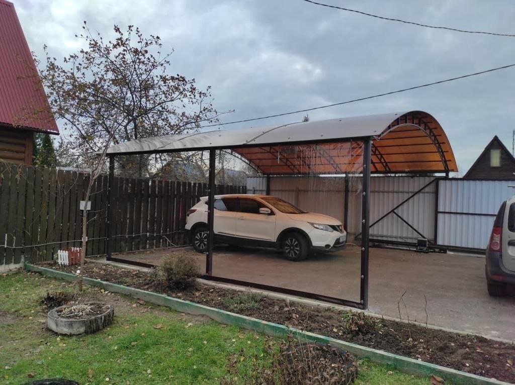 Прозрачные шторы ПВХ для навеса под автомобиль в посёлке Жилино-1